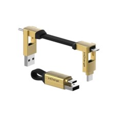 Дата кабель 6in1 inCharge 6 - 0.06m gold Rolling Square (SIX03R)