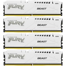 Модуль пам'яті для комп'ютера DDR5 128GB (4x32GB) 5600 MHz FURY Beast White Kingston Fury (ex.HyperX) (KF556C40BWK4-128)