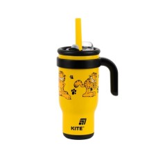 Поїльник-непроливайка Kite Garfield термокружка з трубочкою, 530 мл (GF25-1266)