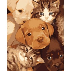 Картина по номерам Santi "Милі мордочки", 40*50см (955765)