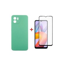 Чохол до мобільного телефона Dengos Xiaomi Redmi A2 Case + Glass (Mint) (DG-KM-82)
