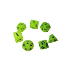 Набір кубиків для настільних ігор Games 7 Days Glow in the dark 7 Dice Set - Yellow (g7dglow01)