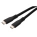 Дата кабель USB-C to USB-C 2.0m UBS3.2 Gen2 10G 240W Chip Silicon Black Vinga (VCPDCCC3242SB)