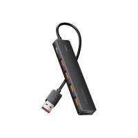 Концентратор Vention USB to 4xUSB 3.2 Gen2 + USB-C 10Gbps 0.15m black (CHOBB)