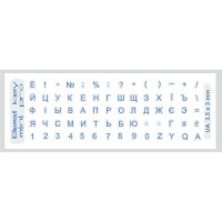 Наклейка на клавіатуру BestKey mini Pro 3,5х3мм, прозора основа, 70, синій (BKmPRO/BluTr/052)