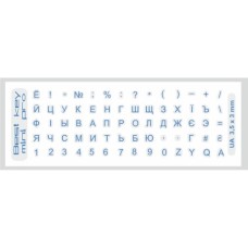 Наклейка на клавіатуру BestKey mini Pro 3,5х3мм, прозора основа, 70, синій (BKmPRO/BluTr/052)