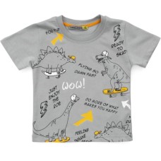 Футболка дитяча First kids з динозаврами (3032-98B-gray)