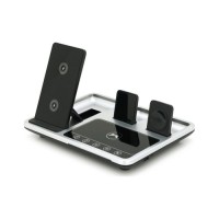 Зарядний пристрій Voltronic 4-in-1 Wireless Charging Station Smartphone + Watch + Earbuds black silver (BZ/R-11)