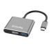 Концентратор ColorWay USB-C 3-in-1 USB 3.0 + HDMI 4K + USB-C PD100W (CW-HUB08)