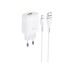 Зарядний пристрій HOCO C72Q Glorious USB QC3.0 + cable USB to Micro 5P 18W White (6931474732538)