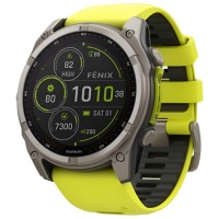 Смарт-годинник Garmin fenix 8 51mm,Saph Solar, BareTi/Graphite,AmpYe/GrphBnd (010-02907-21)