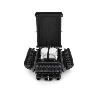 Муфта оптична Merlion 4 вводи, до 4-х касет, до 96 зварок в два слої, матеріал ABS (ML-OP-F203)