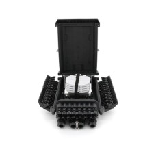 Муфта оптична Merlion 4 вводи, до 4-х касет, до 96 зварок в два слої, матеріал ABS (ML-OP-F203)