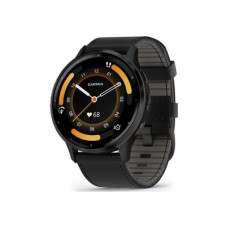 Смарт-годинник Garmin Venu 3, Black + Slate, Leather, GPS (010-02784-52)