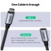Дата кабель Ugreen USB-C M/F 1.0m 5A 10Gbps USB 3.1 black (30205)