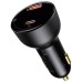 Зарядний пристрій Baseus Superme Digital Display PPS Dual Quick Charger Car Charger black (TZCCZX-01)
