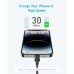 Дата кабель USB-C to Lightning 1.8m nylon 322 black Anker (A81B6G11)