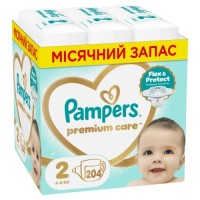 Підгузки Pampers Premium Care Розмір 2 (4-8 кг) 204 шт (8006530223669)