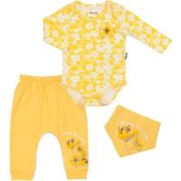 Набір дитячого одягу Miniworld з квіточками (16350-68G-yellow)