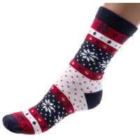 Шкарпетки дитячі Bross новорічні (8180-13-bluered)