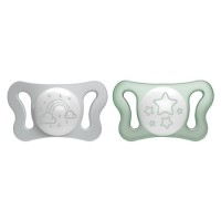Пустушка Chicco Physioforma Micro силіконова від 0 до 2 місяців Нейтральна 2 шт (75126.41)