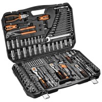 Набір інструментів Neo Tools 233шт, 1/2", 1/4", 3/8", CrV, кейс (10-078)
