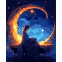 Картина по номерам Santi Місячне сяйво з металізованими фарбами 40х50 см (954744)