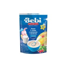 Дитяча каша Bebi Premium молочна 3 злаки з малиною та мелісою +6 міс. 200 г (8606019654368)