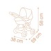 Коляска для ляльок Smoby Baby Nurse Теракотова пудра, люлька з корзиною, 18 міс.+ (7600254124)
