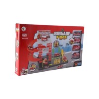 Ігровий набір Playset пожежна станція в комплекті з 4 машинками BRIGADE FIRE (3858894672912)