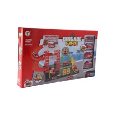 Ігровий набір Playset пожежна станція в комплекті з 4 машинками BRIGADE FIRE (3858894672912)