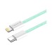 Дата кабель USB-C to Lightning 1.0m 27W green ColorWay (CW-CBPDCL061-G)