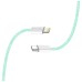 Дата кабель USB-C to Lightning 1.0m 27W green ColorWay (CW-CBPDCL061-G)