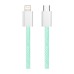 Дата кабель USB-C to Lightning 1.0m 27W green ColorWay (CW-CBPDCL061-G)