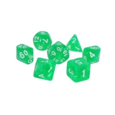 Набір кубиків для настільних ігор Games 7 Days Glitter 7 Dice Set - Light Green (g7dglit05)