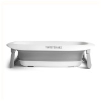 Ванночка Twistshake Pastel Grey розкладна з вкладишем для купання (78538)