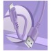 Дата кабель USB 2.0 AM to Lightning 1.0m soft silicone violet ColorWay (CW-CBUL044-PU)