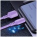 Дата кабель USB 2.0 AM to Lightning 1.0m soft silicone violet ColorWay (CW-CBUL044-PU)