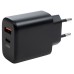 Зарядний пристрій Vinga GaN 65W PD+QC 1C1A ports Wall Charger (VCPCHCA65B)