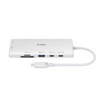 Концентратор D-Link USB-C 10-in-1 2xHDMI + 1xRJ45 1000Mbps + 2xUSB-C + USB 3.1 + USB 3.0 + SD + TF silver (DUP-A01)