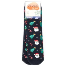 Шкарпетки дитячі Bross новорічні махрові (10436-6-8-blue)