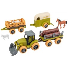 Ігровий набір Otamanko Веселий хутір (трактор із двома причепами, кінь і вівці) (8831)