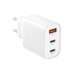 Зарядний пристрій XO L117-CC 2xUSB-C PD45W + 1xUSB-A QC3.0 White (L117-CC.white)