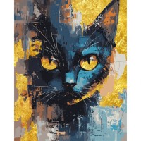 Картина по номерам Santi Містичний кіт, 40*50см, поталь (955259)