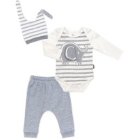 Набір дитячого одягу Miniworld зі слоником (14862-68B-gray)