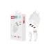 Зарядний пристрій XO USB L72 (3A, QC3.0, 3 Usb) + cable Micro USB White (XO-L72-BK)