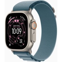 Смарт-годинник Apple Watch Ultra 3 GPS + Cellular 49mm Natural Titanium Case with Light Blue Alpine Loop - Medium (MEWM4QP/A)