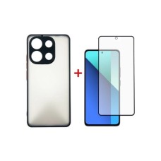 Чохол до мобільного телефона Dengos Kit for Xiaomi Redmi Note 13 4G case + glass (Black) (DG-KM-66)