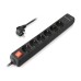 Мережевий подовжувач REAL-EL RS-PROTECT 605 3m, black (EL122300041)