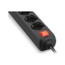 Мережевий подовжувач REAL-EL RS-PROTECT 605 3m, black (EL122300041)